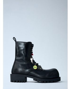 Balenciaga Hummer Lace-Up Boots - Blue
