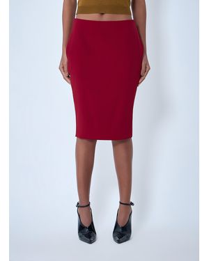 Saint Laurent Pencil Skirt - Red