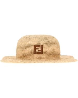 Fendi Raffia Hat - Natural