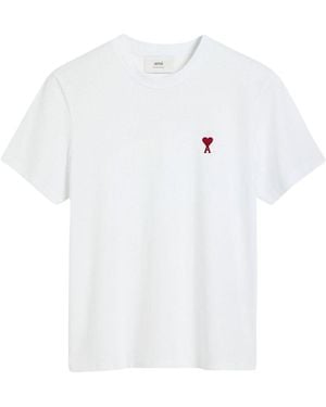 Ami Paris Monogram Organic Cotton T-Shirt - White