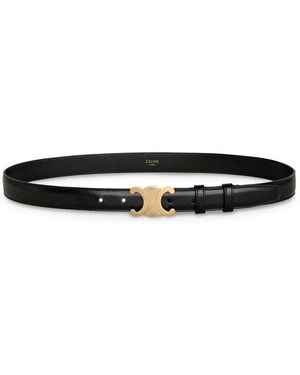 Celine Triomphe Belt - White