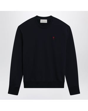 Ami Paris Ami De Coeur Midnight Sweatshirt - Blue