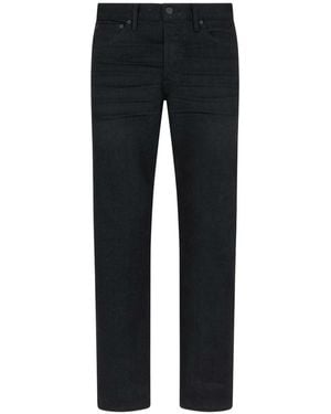 Tom Ford 1950S-Style Straight-Leg Washed Denim Jeans - Black