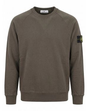 Stone Island Organic Cotton Fleece Sweatshirt - Gray