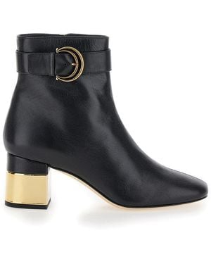 Chloé Chloã 'Alize' Ankle Boots With C Buckle - Black