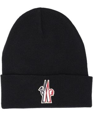 Moncler Logo-Branded Wool Beanie - Black