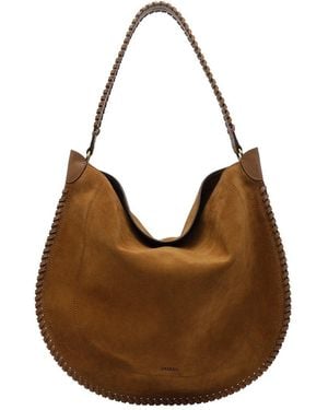 Isabel Marant Suede Soft Oskan Hobo Bag - Brown