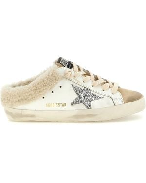 Golden Goose 'Super-Star' Sabot Sneakers - Natural
