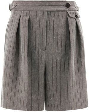 Brunello Cucinelli Herringbone Bermuda Shorts - Gray