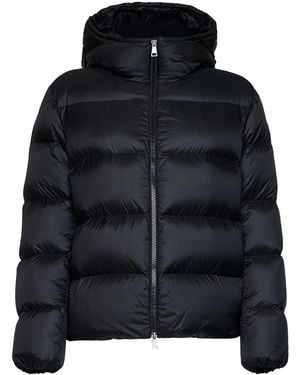 Moncler Piumino Corto Feligule Con Cappuccio - Black