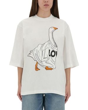 Moschino Playful Graphic Jersey T-Shirt - Gray