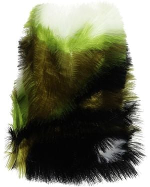 Bottega Veneta Embroidered Fringe Midi Skirt - Green