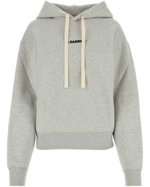 Jil Sander Light Cotton Oversize Sweatshirt - Gray