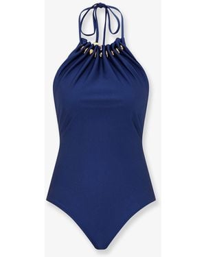 Zimmermann One-Piece Swimsuit Aster Shiny Nylon - Blue