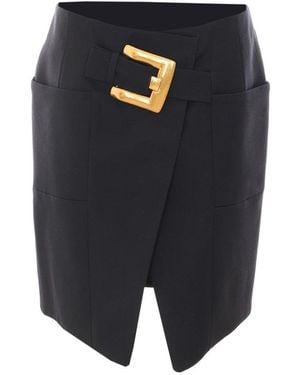 Balmain Short Belted Skirt - Blue