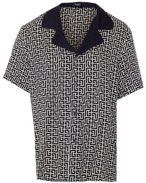 Balmain Pajama Shirt Varsity - Black