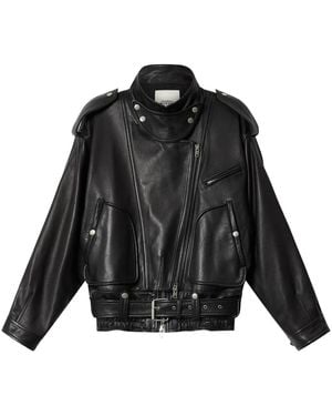 Isabel Marant Farza Leather Jacket - Black