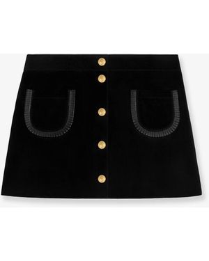 Celine Suede Miniskirt - Black