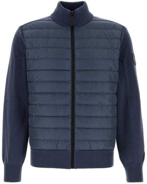 Canada Goose Knit And Nylon Hybridge Jacket - Blue