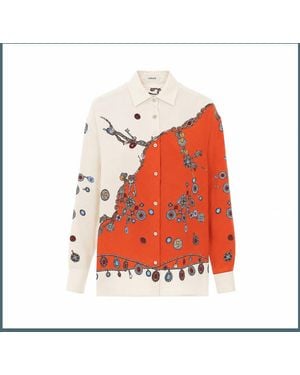 Versace Stolen Jewels Print Shirt - Red