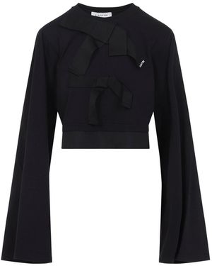Lanvin Grosgrain Cotton Top - Black
