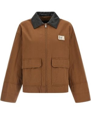 Weekend by Maxmara Cotton Full-Length Jacket Clothing - Brown