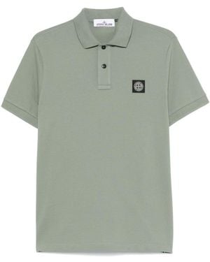 Stone Island Polo With Logo - Green