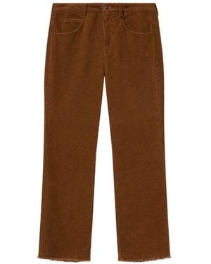 Isabel Marant Marant Etoile Ruthie Cotton And Blend Pants - Brown