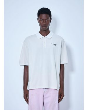 Acne Studios Washed Logo Polo Shirt - White