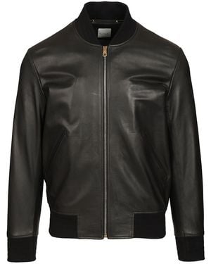 Paul Smith Lambskin Bomber Jacket - Black