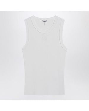 Loewe Ribbed Viscose-Blend Tank Top - White
