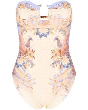 Zimmermann One-Piece Swimsuit With 'Indra' Bamboo Finish - Natural