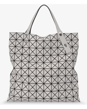 Issey Miyake Prism Matte Geometric Pattern Shoulder Bag - Gray