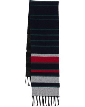 Paul Smith Cv C/Frange Sciarpa - Blue