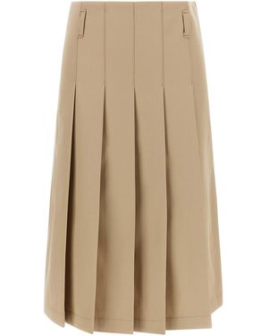 A.P.C. Pleated Skirt - Natural