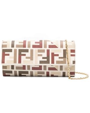 Fendi Neutrals Clutch Bags - Pink