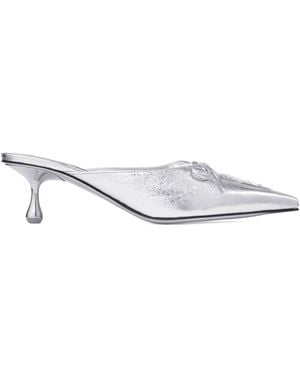 Jimmy Choo Scarlett 50 Leather Mules - White