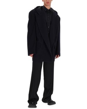 Balenciaga Hooded Coat - Black