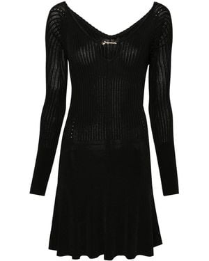 Jacquemus Elegant Mini Dress With Scalloped Neckline And Cut-Out Detail - Black