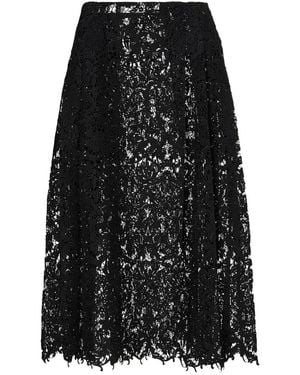 Fendi Macrame Lace Skirt - Black