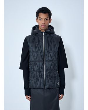 Moncler Rick Owens Geocamo Flight Quilted Hooded Gilet - Blue