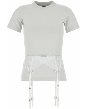 Balenciaga Chalk Stretch Cotton T-Shirt - White