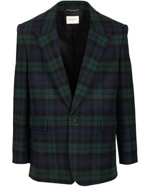 Saint Laurent Tartan Jacket - Black