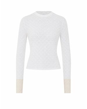 Lanvin Long Sleeves Top - White