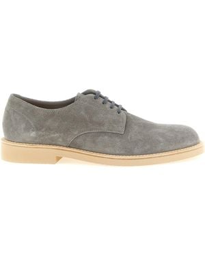 Brunello Cucinelli Leather Oxfords And Derbies Shoe - Gray