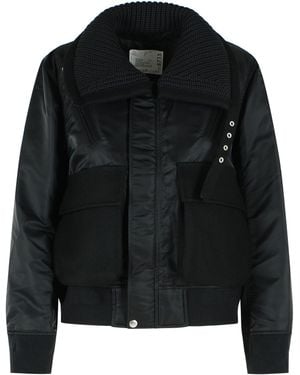 Sacai Melton Jacket Nylon - Black