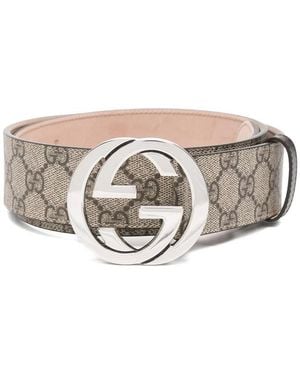 Gucci Neutrals Belts - Gray