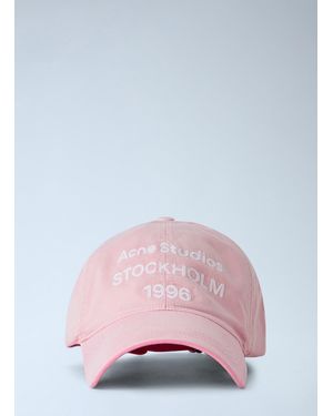 Acne Studios Washed Logo Cap - Pink