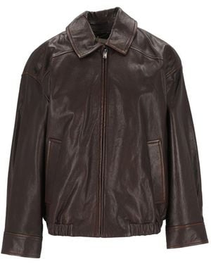 Weekend by Maxmara Leather Jacket - Brown