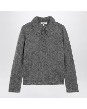Chloé Smoke Alpaca-Blend Cardigan - Gray